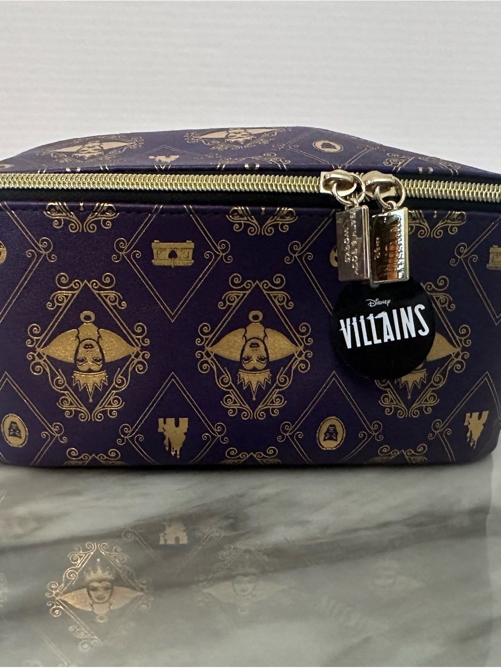 Bath & Body Works Purple & Gold Disney Villains Cosmetic Pouch